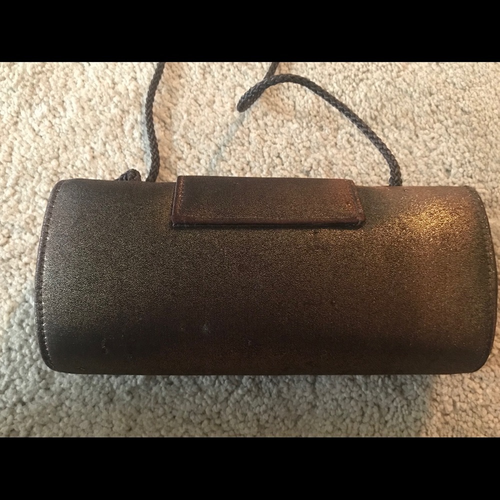 Gold metallic clutch